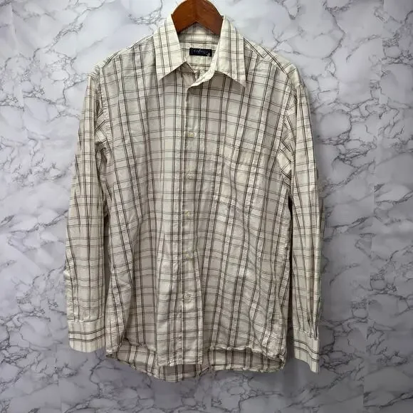 Canali Men’s Casual Shirt sz M Button Down Checkered #G934 - Picture 2 of 11